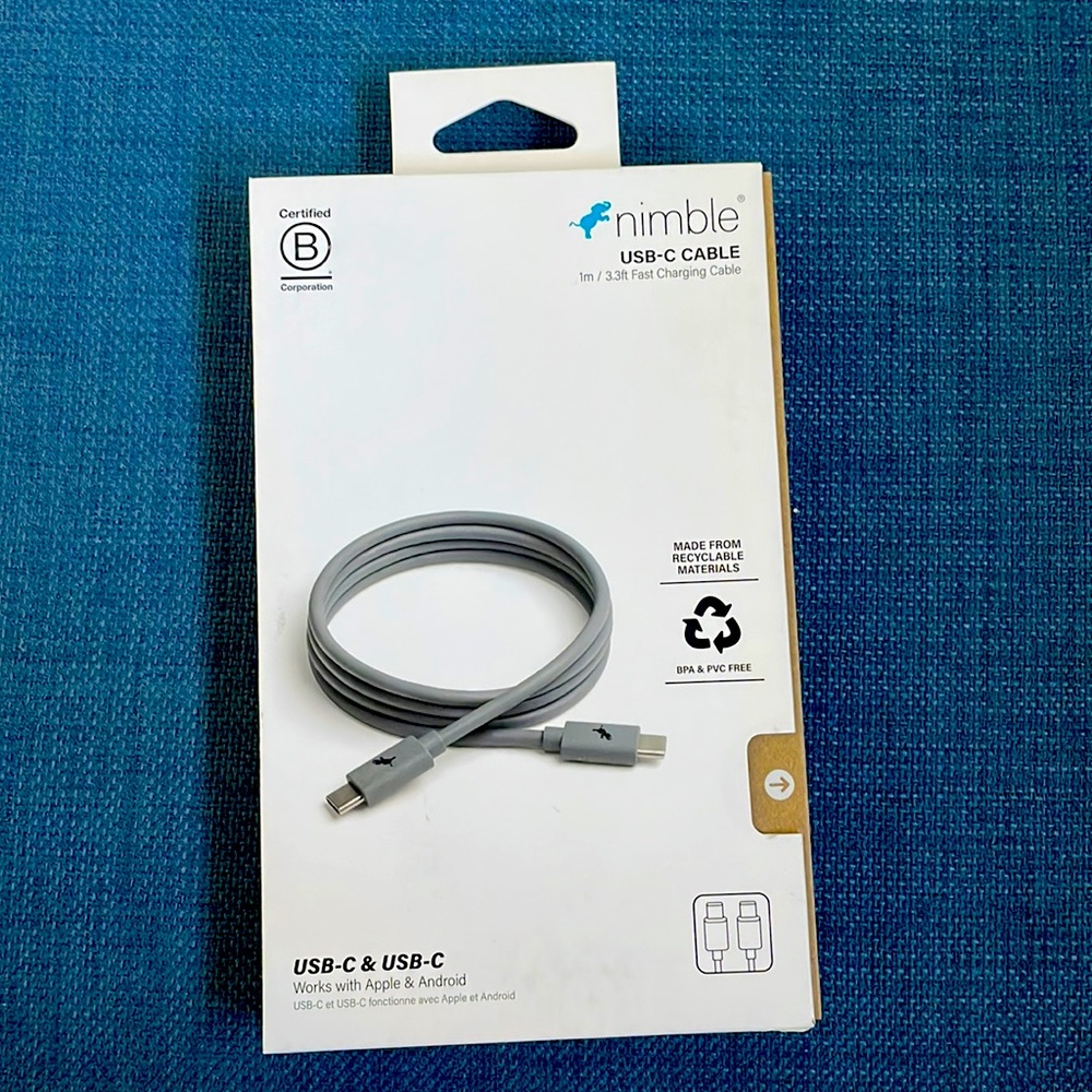 COPY - Usb-c & Usb-c 3.3 foot fast charging cord / cable